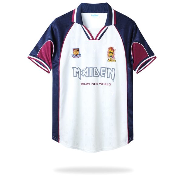 1999 -2001 West Ham x Iron Maiden Auswärtstrikot Kurzarm Fußball Trikot im Sale – Bild 2