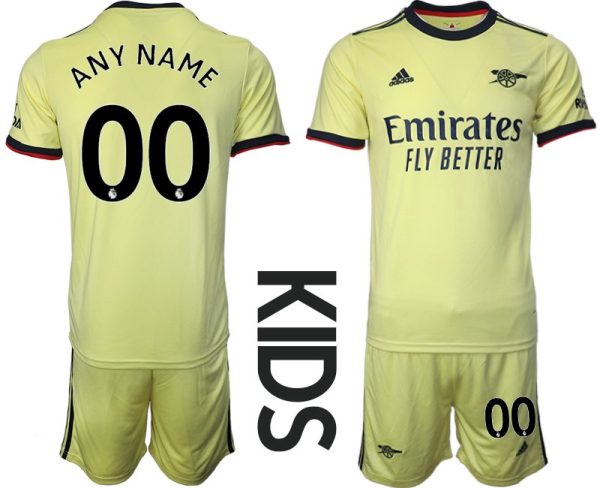 Arsenal FC Auswärts Trikot 2021/22 Away Shirt für Kinder Gelb – Bild 2