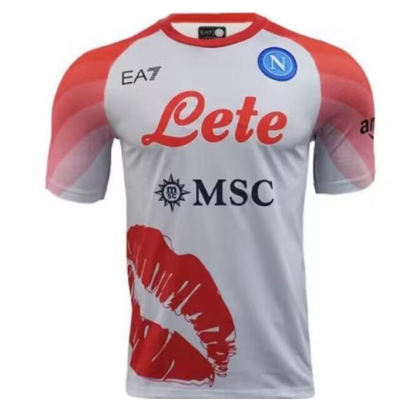 Billige Fussballtrikots SSC Napoli 22-23 Valentinstags-Trikot Kurzarm Online Personalisierbar