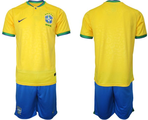 Billige Nationalmannschaft Fußball Trikot Brasilien 2022 Heimtrikot gelb mit Aufdruck Kaká 10