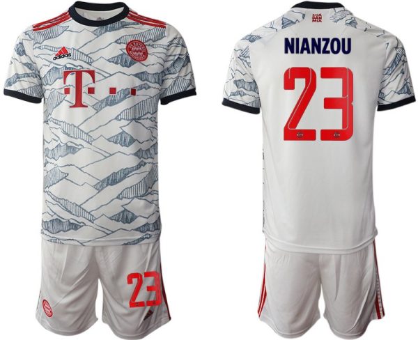 FC Bayern München 3rd Herren Trikot 21/22 Ausweichtrikot weiß mit Aufdruck Nianzou 23 – Bild 2