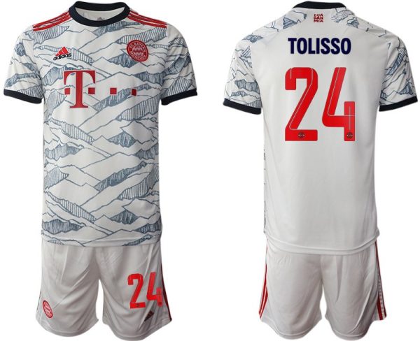 FC Bayern München 3rd Herren Trikot 21/22 Ausweichtrikot weiß mit Aufdruck Tolisso 24 – Bild 2