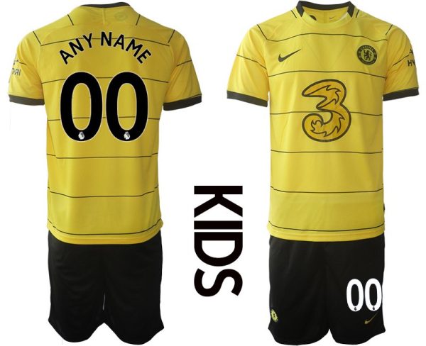 FC Chelsea Fussball Trikot Away 2021/22 für Kinder in gelb – Bild 2