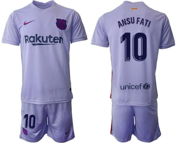 Fußball Fan Trikots FC Barcelona 2021/22 Auswärtstrikot mit Aufdruck ANSU FATI 10 – Bild 2