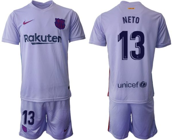 Fußball Fan Trikots FC Barcelona 2021/22 Auswärtstrikot mit Aufdruck NETO 13 – Bild 2
