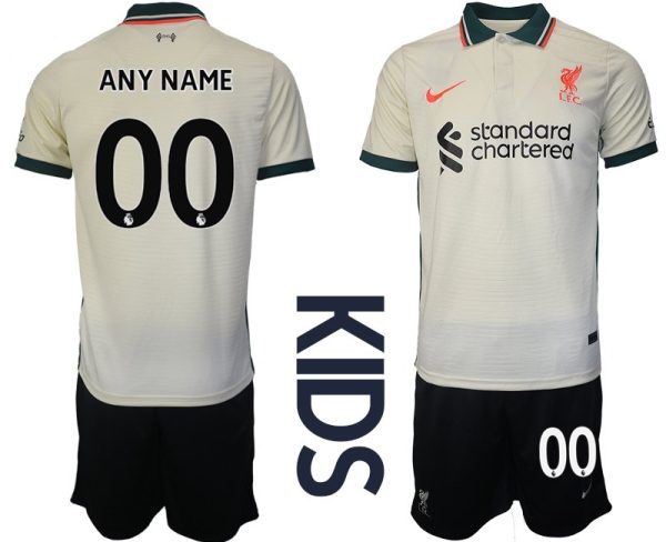 Fußball Trikot Liverpool FC 2021/22 Auswärtstrikot für Kinder in Beige – Bild 2