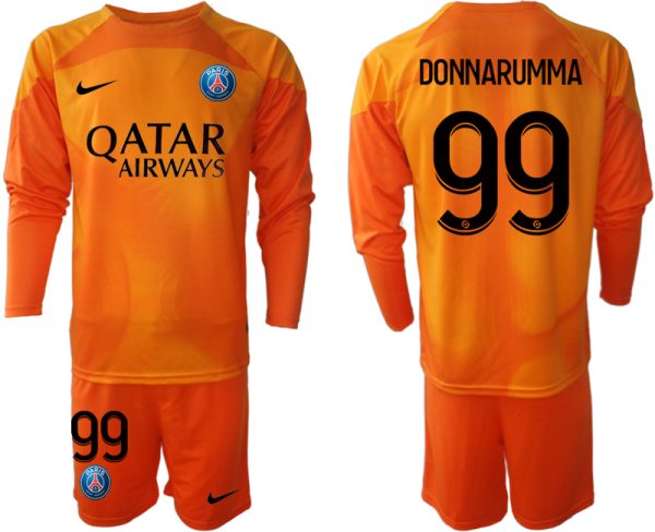 Fußball Trikot Outlet Paris Saint Germain PSG Goalkeeper Langarm Orange DONNARUMMA 99