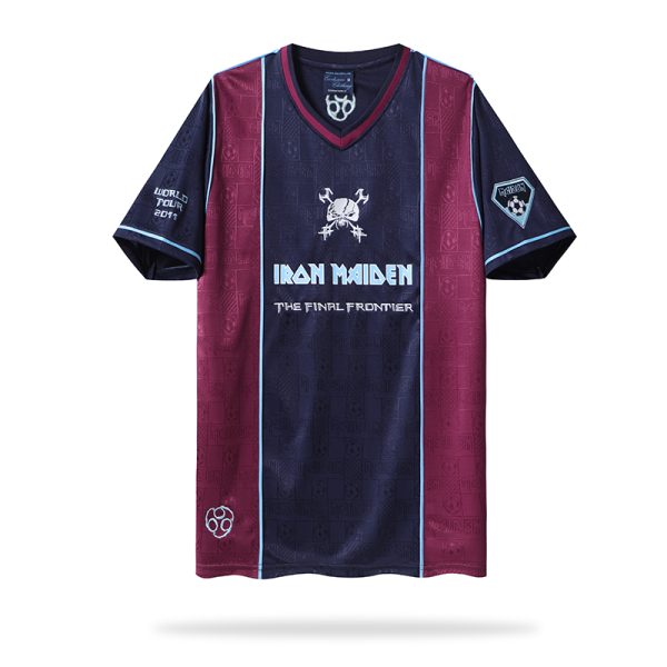 Günstige Fußball Vintage Iron Maiden Fußballtrikot The Final Frontier Retro Herren Heimtrikot  2011 Kurzarm – Bild 2