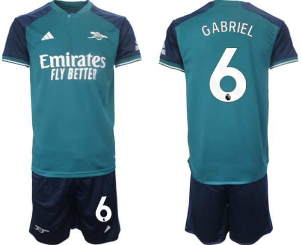 Günstige Fußballtrikots Arsenal 23-24 Drittes Trikot Dunkelgrün Gabriel Magalhaes 6