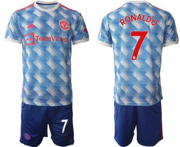 Herren Auswärtstrikot Manchester United 2022 weiß mit Aufdruck Ronaldo 7 – Bild 2
