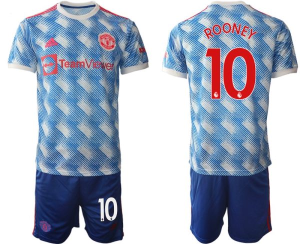 Herren Auswärtstrikot Manchester United 2022 weiß mit Aufdruck Rooney 10 – Bild 2