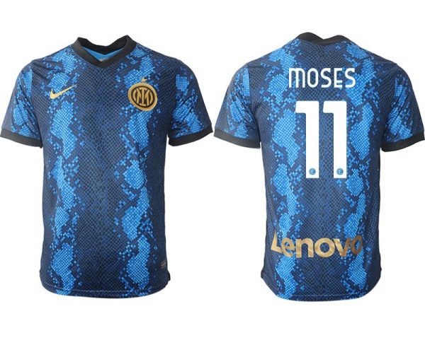 Inter Milan Moses #11 Herren Heimtrikot 2022 Fußballtrikots Kurzarm Online
