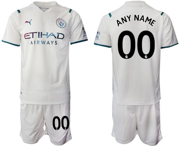 Manchester City Herren Auswärts Trikot 2022 weiß/hellblau – Bild 2