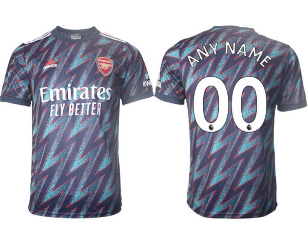Personalisierbar Arsenal Auswärtstrikot 2022 3rd Shirt blau – Bild 2