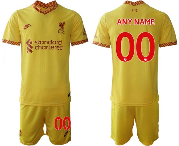 Personalisierbar Trikotsatz Liverpool FC Stadium Ausweichtrikot 2021/22 gelb-rot – Bild 2