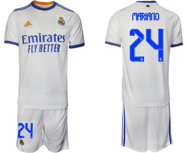 Real Madrid Heimtrikot 2022 weiß blau mit Aufdruck Mariano 24 – Bild 2