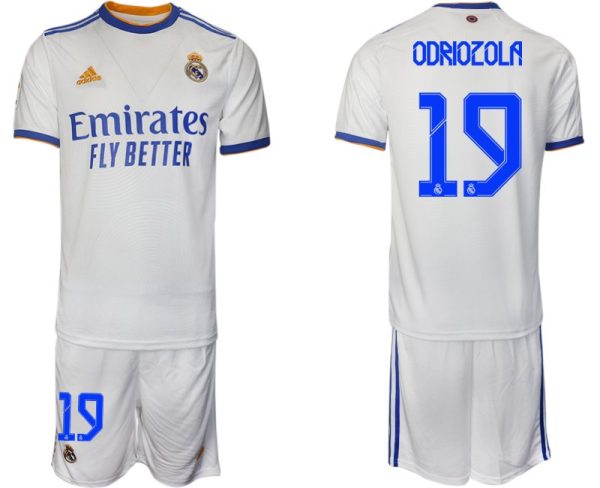 Real Madrid Heimtrikot 2022 weiß blau mit Aufdruck Odriozola 19 – Bild 2