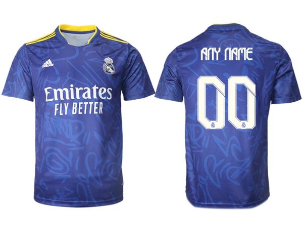 Real Madrid Herren Auswärtstrikot 2022 blau/weiß – Bild 2