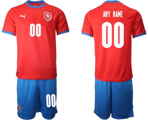 Tschechien Trikot Home EM 2022 Herren Erwachsene rot – Bild 2