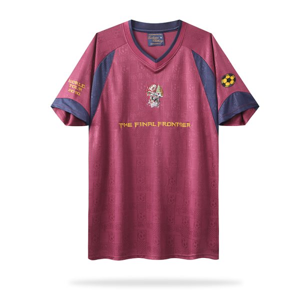 Vintage Iron Maiden Fußballtrikot The Final Frontier 2010 Kurzarm Auswärtstrikot Bestseller – Bild 2