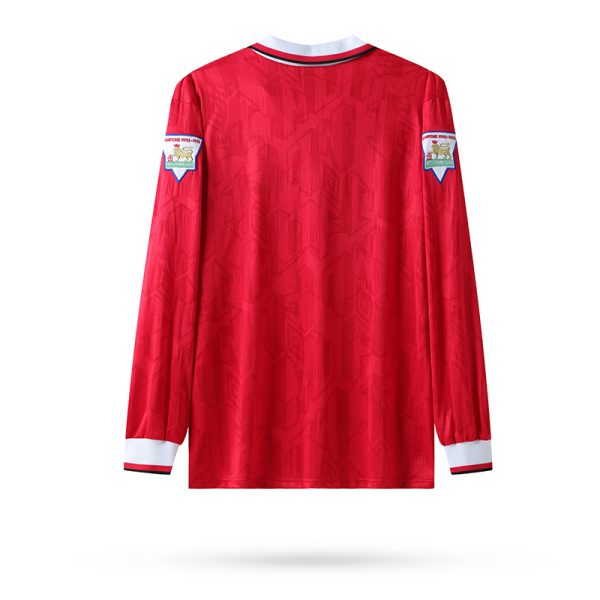 Vintage Manchester United Champion 1992/93 Heimtrikot Langarm Fußballtrikots – Bild 2