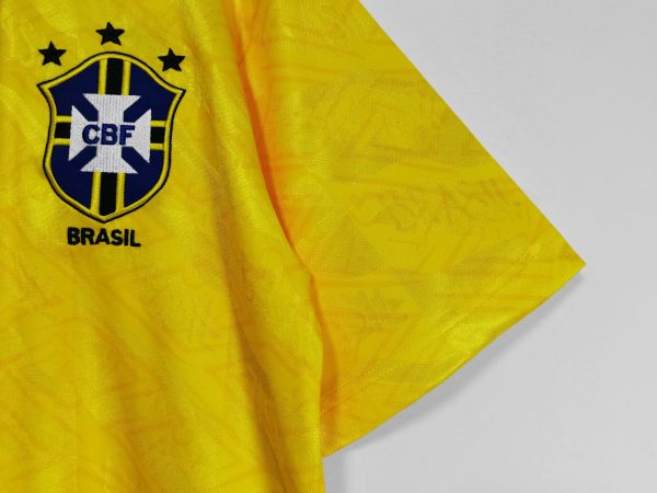 Vintage Signed Brasilien Fußball Heimtrikot 1991-1993 Umbro Cafu Brasil Gelb für Herren – Bild 5