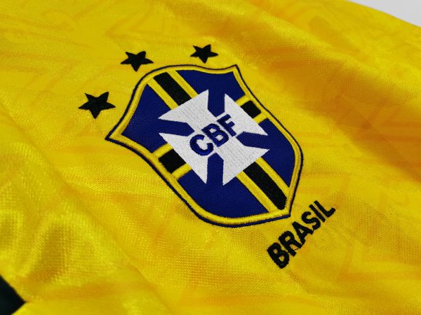 Vintage Signed Brasilien Fußball Heimtrikot 1991-1993 Umbro Cafu Brasil Gelb für Herren – Bild 3