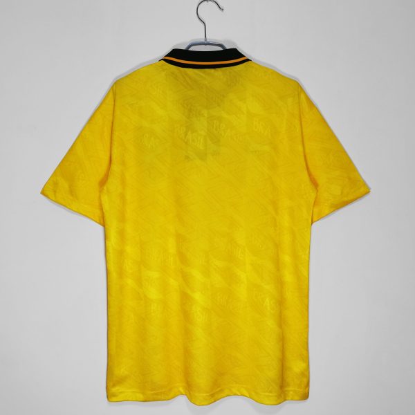 Vintage Signed Brasilien Fußball Heimtrikot 1991-1993 Umbro Cafu Brasil Gelb für Herren – Bild 7