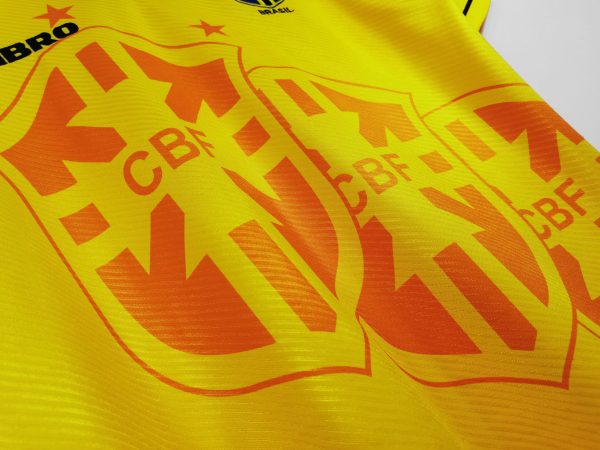 Vintage Signed Brasilien Fußball Heimtrikot 1993-1994 Umbro Cafu Brasil Herren Fußballtrikots – Bild 3