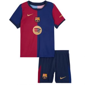 Barcelona Heimtrikot Kinder 2024-25 Kurzarm (+ kurze hosen)