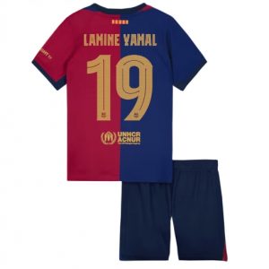 Barcelona Lamine Yamal #19 Heimtrikot Kinder 2024-25 Kurzarm (+ kurze hosen)