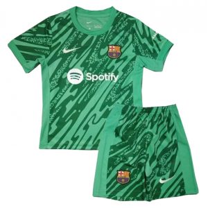 Barcelona Torwart Auswärtstrikot Kinder 2024-25 Kurzarm (+ kurze hosen)
