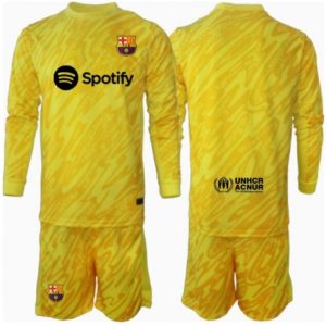 Barcelona Torwart Heimtrikot Kinder 2024-25 Langarm (+ kurze hosen)