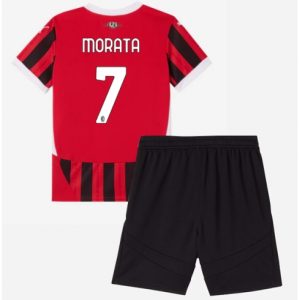 Billige Fussballtrikots Kinder AC Milan Heimtrikot 2024-25 Alvaro Morata 7