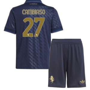 Juventus Andrea Cambiaso #27 3rd trikot Kinder 2024-25 Fußballtrikots Set