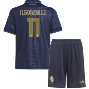 Juventus Nicolas Gonzalez 3rd trikot Kinder 2024-25 Fußball Trikot Outlet