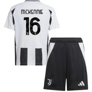 Günstige Juventus Fußballtrikots Set Weston McKennie #16 Heimtrikot Kinder 2024-25