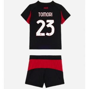 AC Milan Fikayo Tomori #23 Heimtrikot Kinder 2025-26 Fußballtrikots Set
