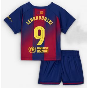 Barcelona Robert Lewandowski #9 Heimtrikot Kinder 2025-26 Fußballtrikots Set