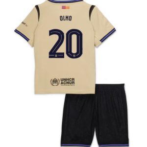 Barcelona Dani Olmo #20 Auswärtstrikot Kinder 2025-26 Fußballtrikots Set