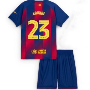 Barcelona Jules Kounde #23 Heimtrikot Kinder 2025-26 Fußballtrikots Set