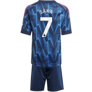Arsenal Bukayo Saka #7 Auswärtstrikot Kinder 2025-26 Fußballtrikots Set