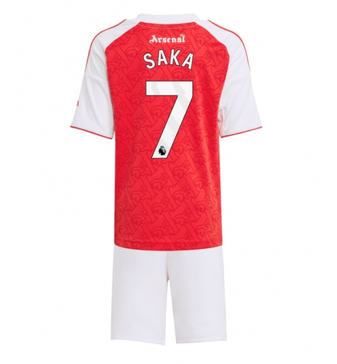 Arsenal Bukayo Saka #7 Heimtrikot Kinder 2025-26 Fußballtrikots Set
