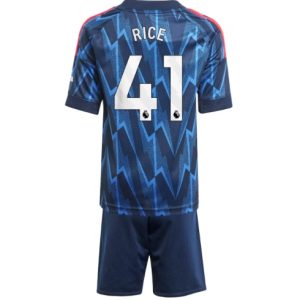 Arsenal Declan Rice #41 Auswärtstrikot Kinder 2025-26 Fußballtrikots Set