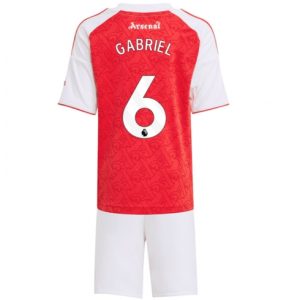 Arsenal Gabriel Magalhaes #6 Heimtrikot Kinder 2025-26 Fußballtrikots Set
