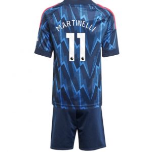 Arsenal Gabriel Martinelli #11 Auswärtstrikot Kinder 2025-26 Fußballtrikots Set