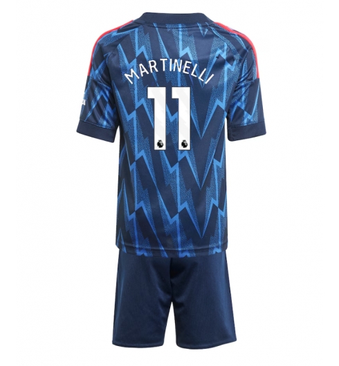 Arsenal Gabriel Martinelli #11 Auswärtstrikot Kinder 2025-26 Fußballtrikots Set