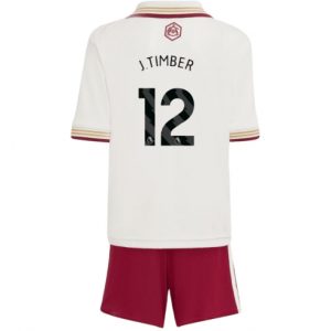 Arsenal Jurrien Timber #12 3rd trikot Kinder 2025-26 Fußballtrikots Set