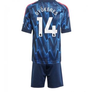 Arsenal Viktor Gyokeres #14 Auswärtstrikot Kinder 2025-26 Fußballtrikots Set