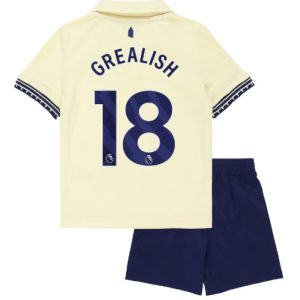 Everton Jack Grealish #18 Auswärtstrikot Kinder 2025-26 Fußballtrikots Set
